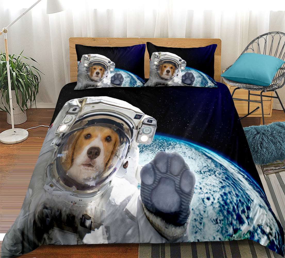 Space Animal Bedding Set for a Cosmic Bedroom Theme