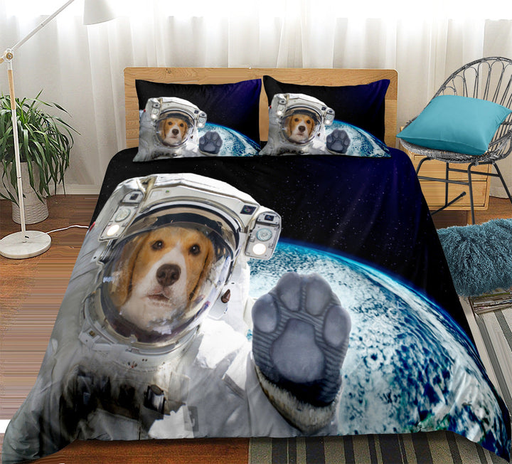 Space Animal Bedding Set for a Cosmic Bedroom Theme