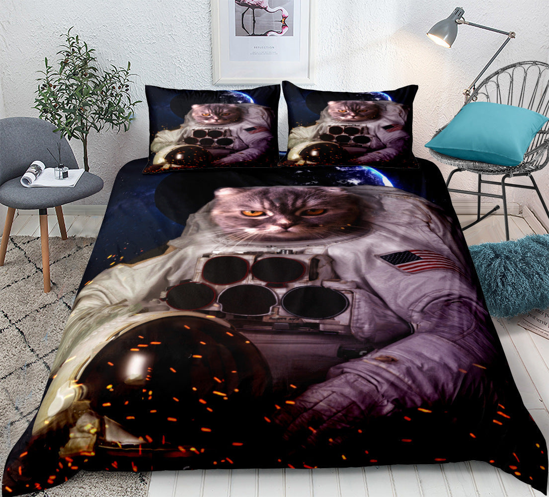Space Animal Bedding Set for a Cosmic Bedroom Theme