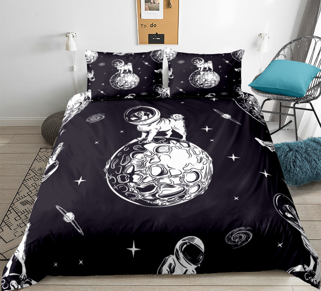 Space Animal Bedding Set for a Cosmic Bedroom Theme