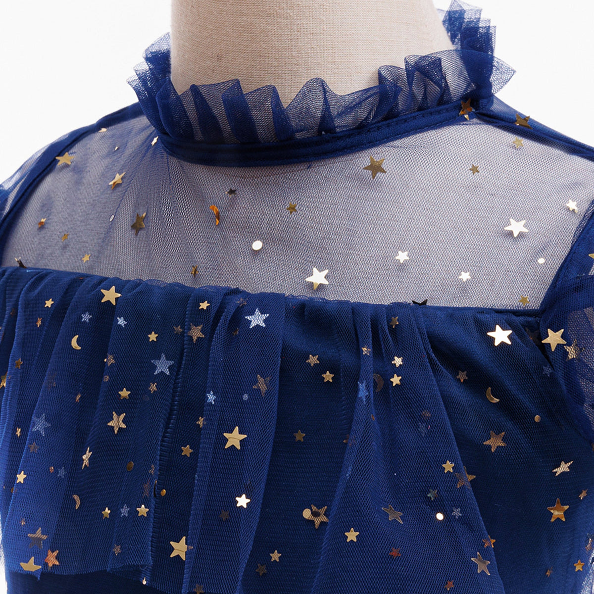 Girls Princess Dress — Sparkling Layered Star Skirt