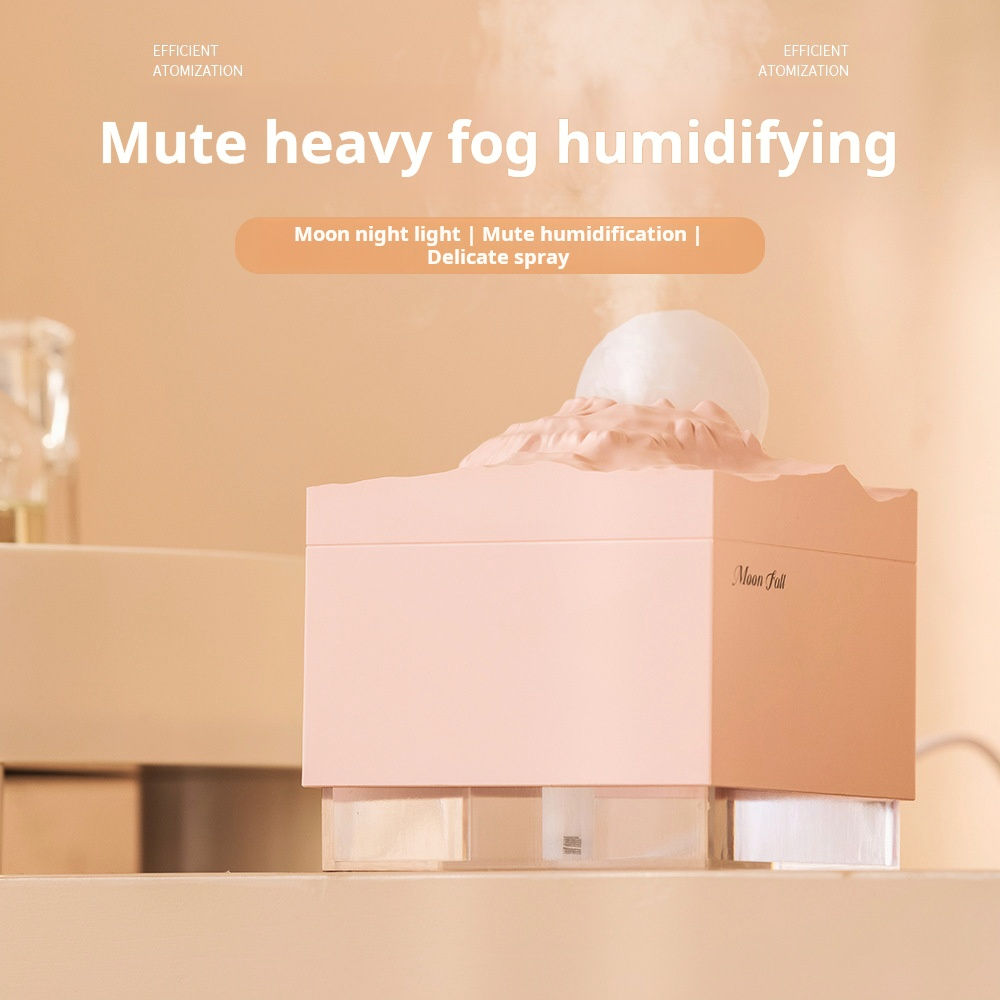 Moon Mountain Humidifier with Night Light for Bedroom
