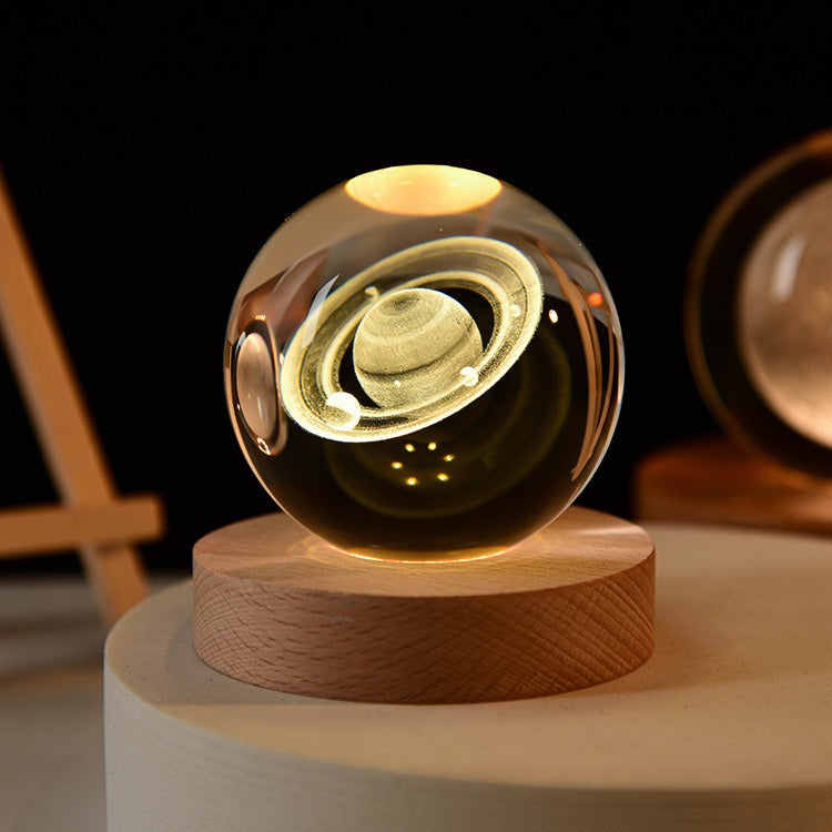 Crystal Ball Night Light With Custom 3D Engraving