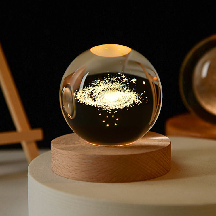 Crystal Ball Night Light With Custom 3D Engraving