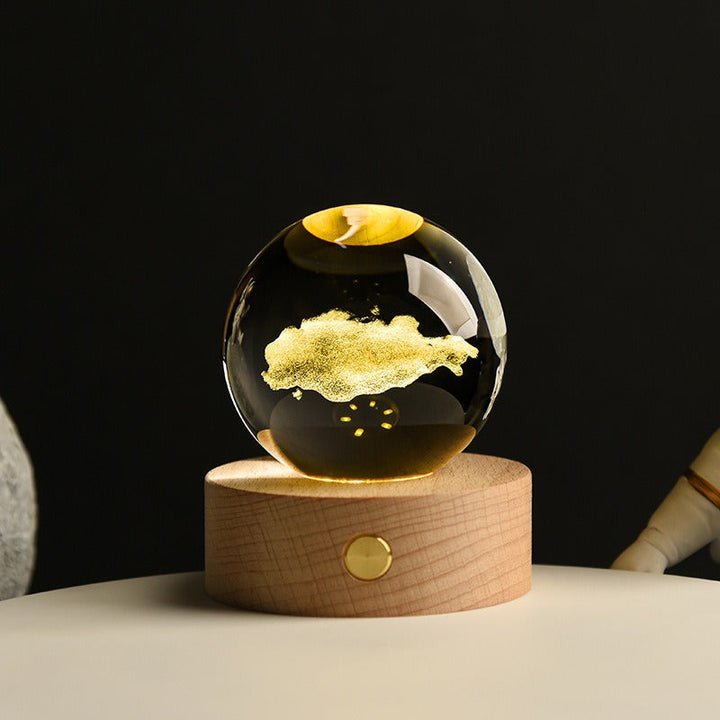 Crystal Ball Night Light With Custom 3D Engraving