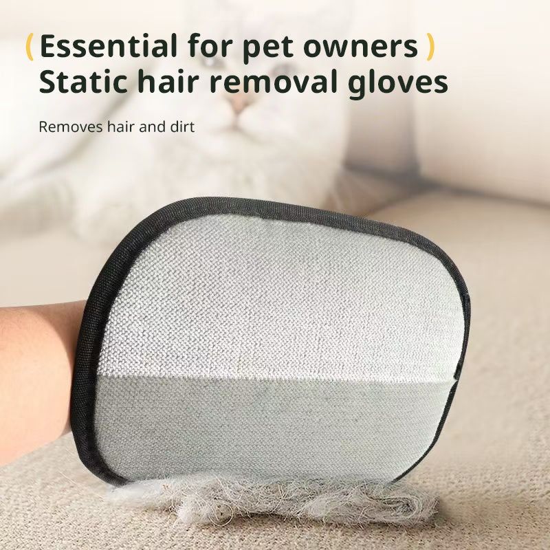 Reusable Pet Hair Removal Glove for Grooming & Sofas