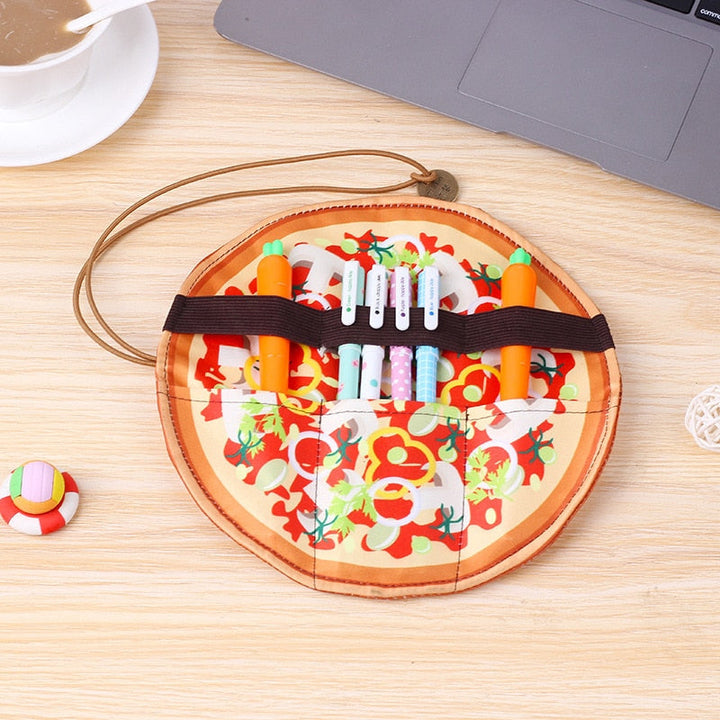 Pancake Man Pencil Case: Food-Print Fabric Pen Pouch