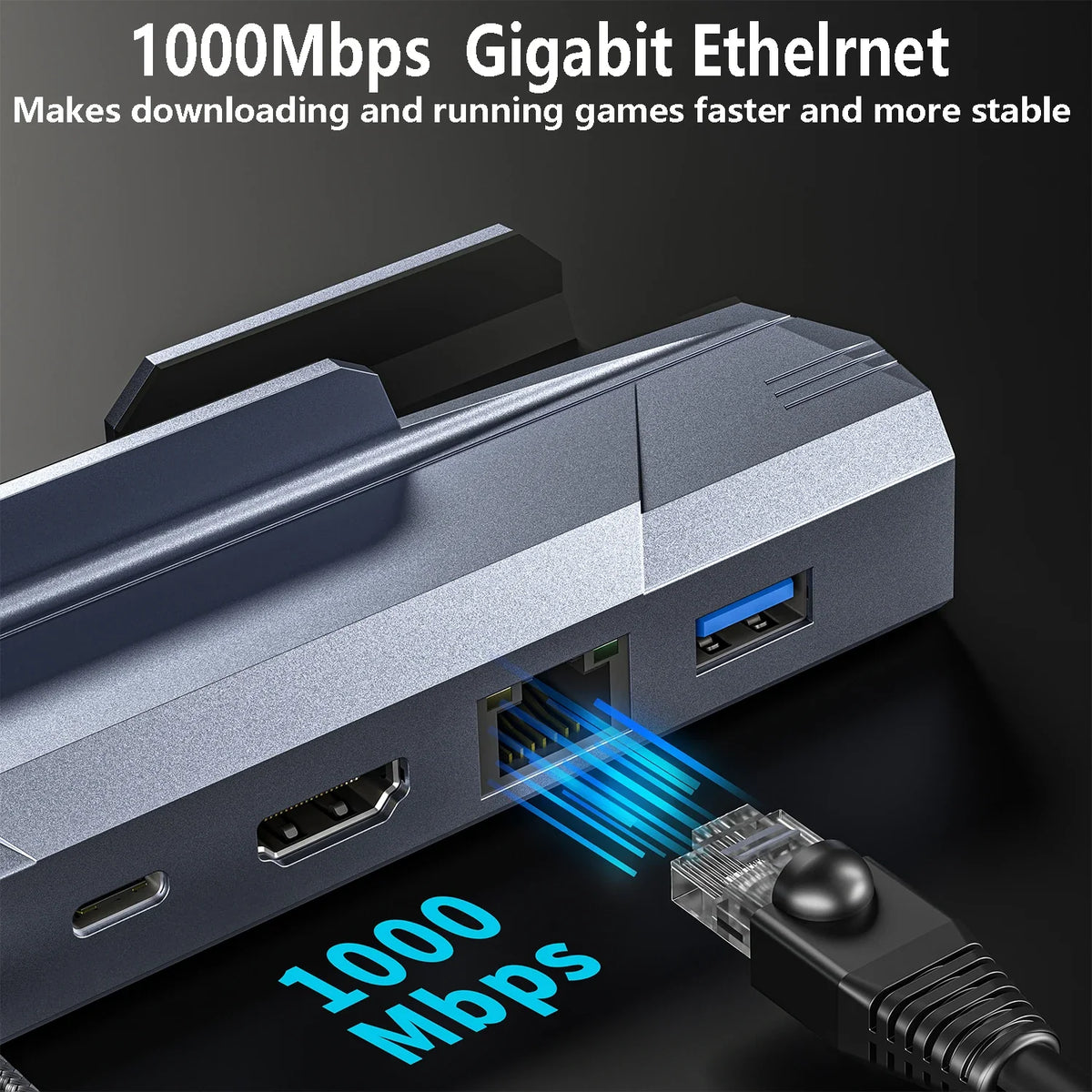 Steam Deck Docking Station: 100W Charging + Ethernet