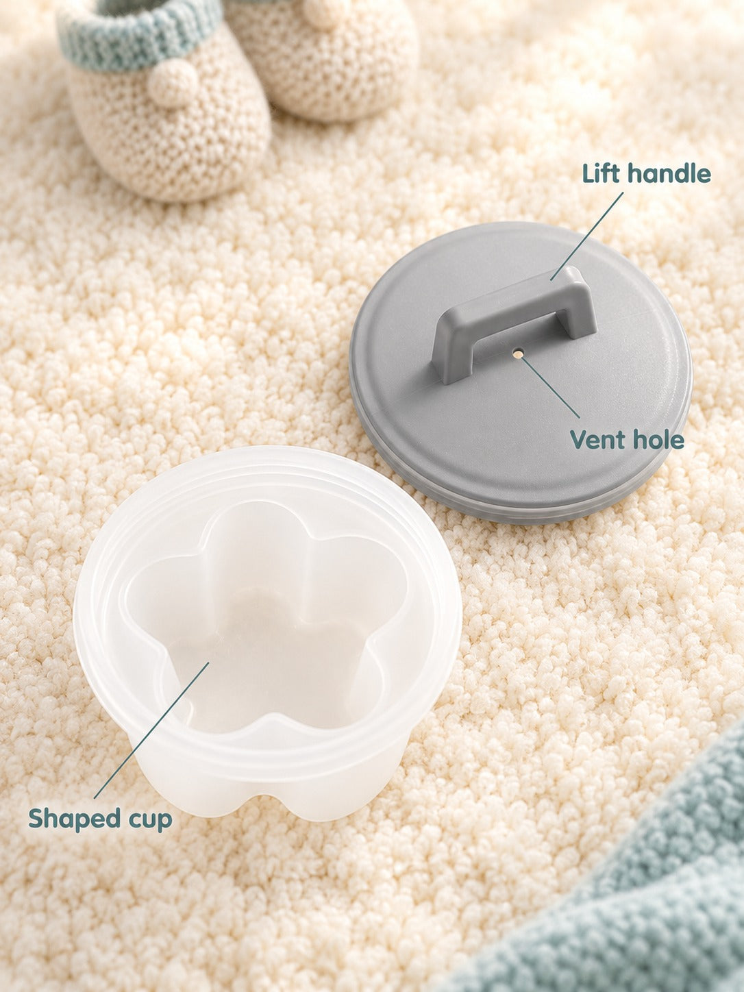 Steamed Egg Mold Set for Kids, Heart Star Flower Shapes