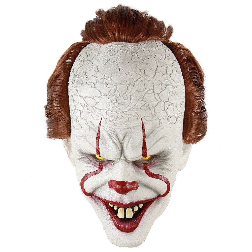 Pennywise-Style Clown Mask for Halloween Cosplay Prop