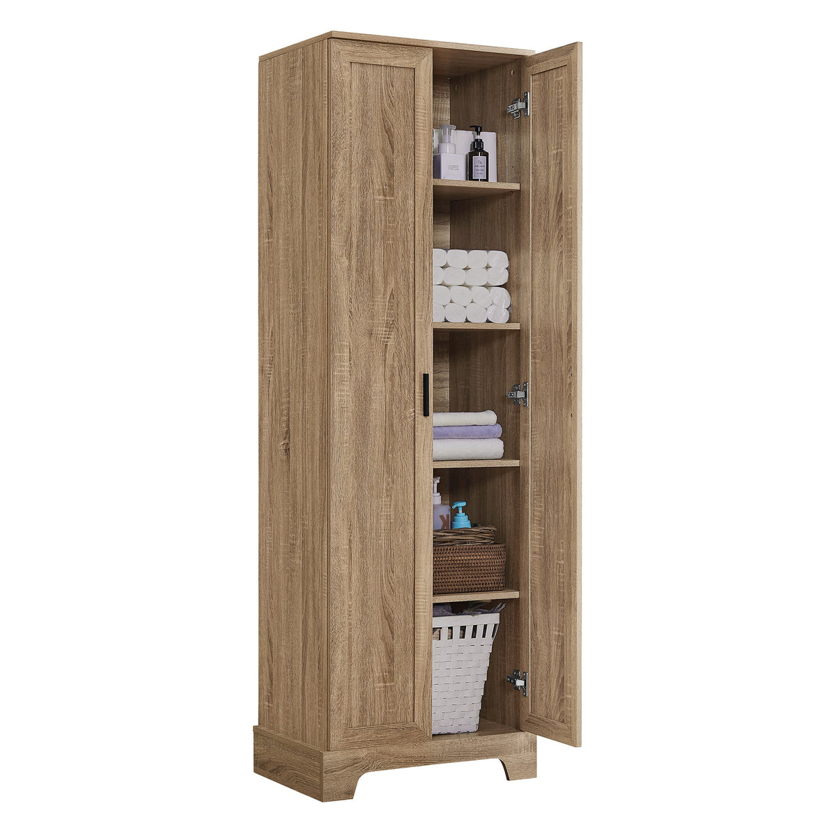 Two-Door Bathroom Storage Cabinet with Adjustable Shelves