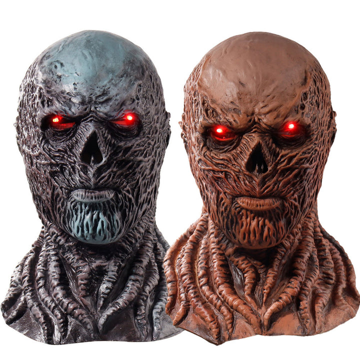 Halloween Latex Mask With Glowing Red Eyes Costume