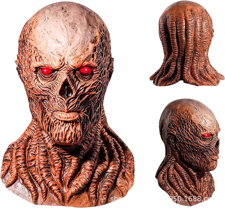 Halloween Latex Mask With Glowing Red Eyes Costume