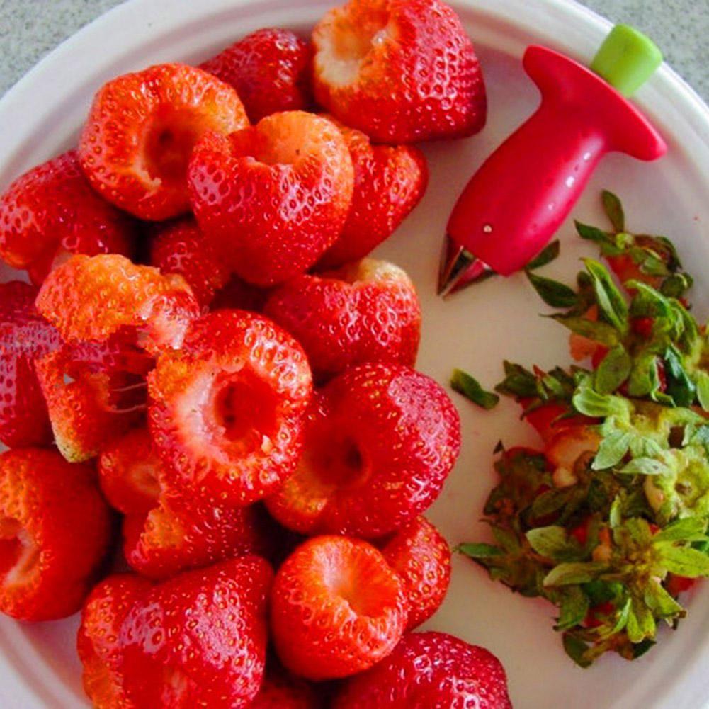 Strawberry Huller and Stem Remover Tool for Fast Prep