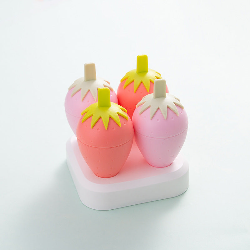 Strawberry Ice Pop Molds for Homemade Summer Treats