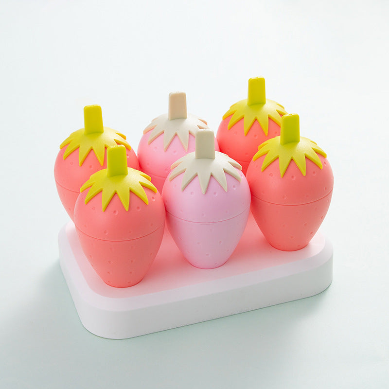 Strawberry Ice Pop Molds for Homemade Summer Treats