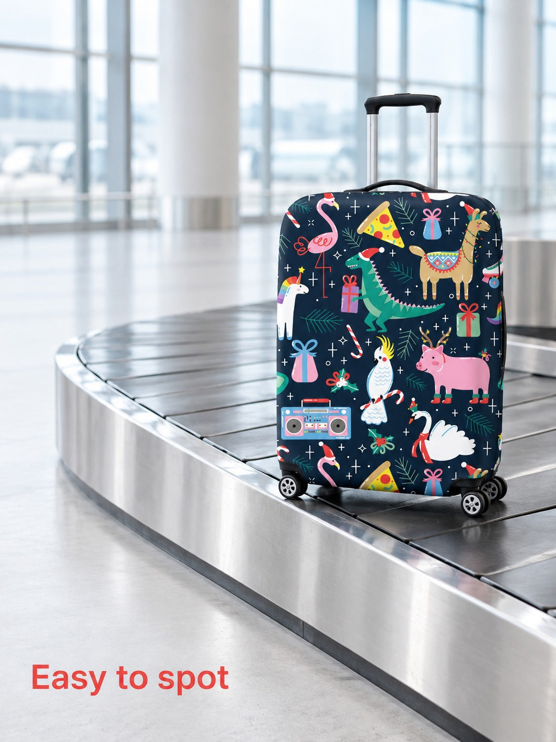 Stretch Printed Suitcase Cover for Easy Bag Spotting