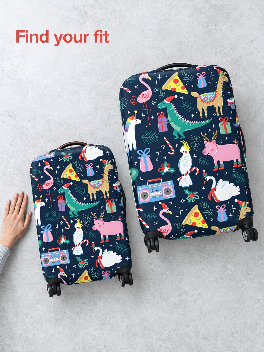 Stretch Printed Suitcase Cover for Easy Bag Spotting