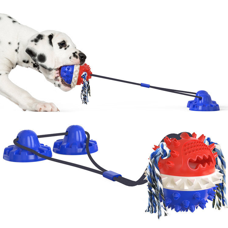 Suction Cup Dog Toy for Anchored Indoor Tug Playtime
