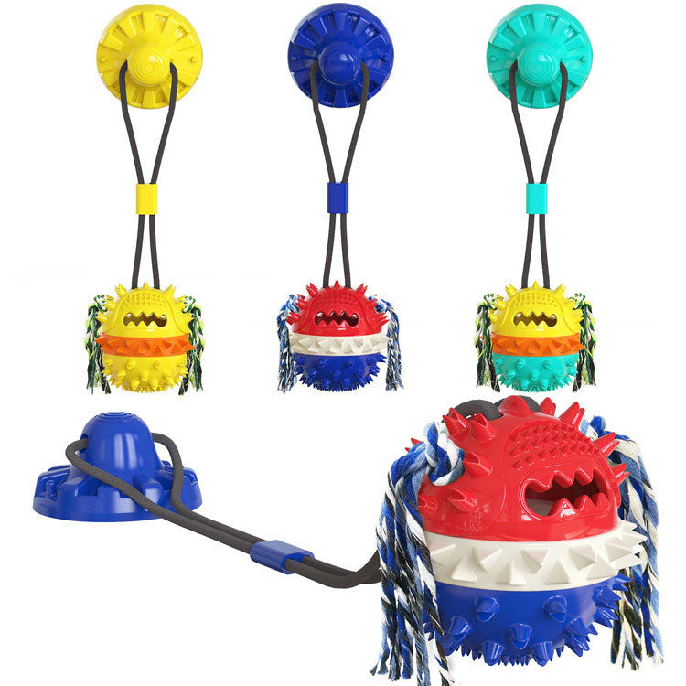 Suction Cup Dog Toy for Anchored Indoor Tug Playtime