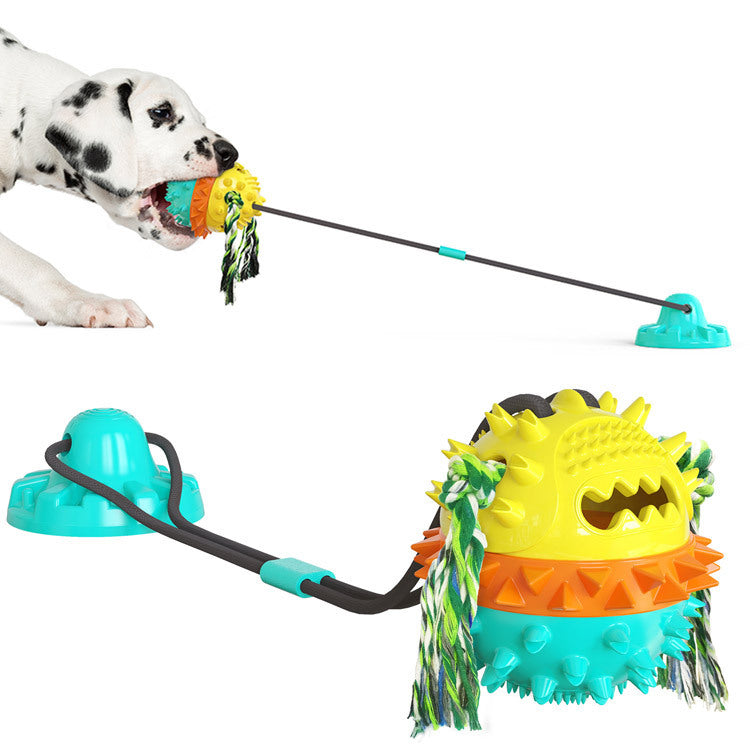 Suction Cup Dog Toy for Anchored Indoor Tug Playtime