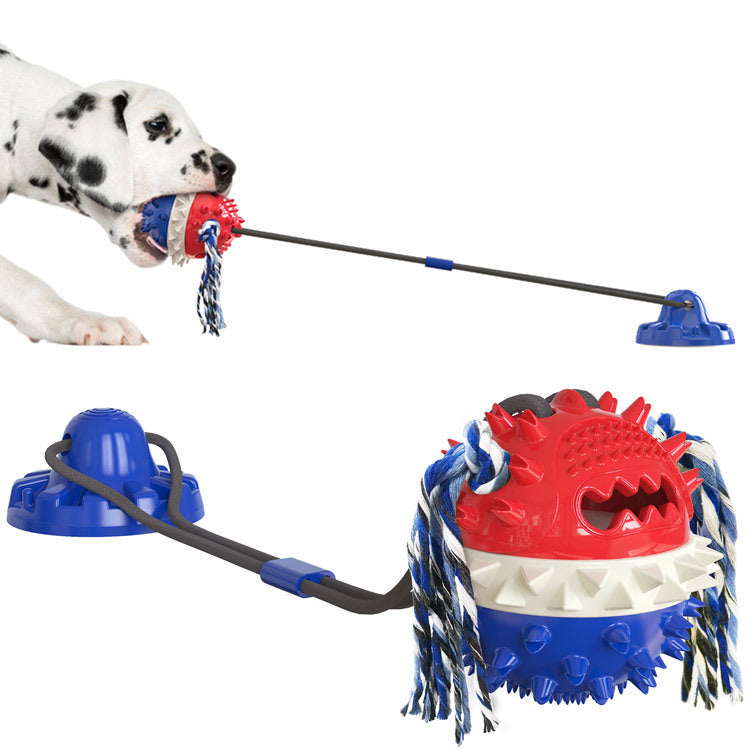 Suction Cup Dog Toy for Anchored Indoor Tug Playtime