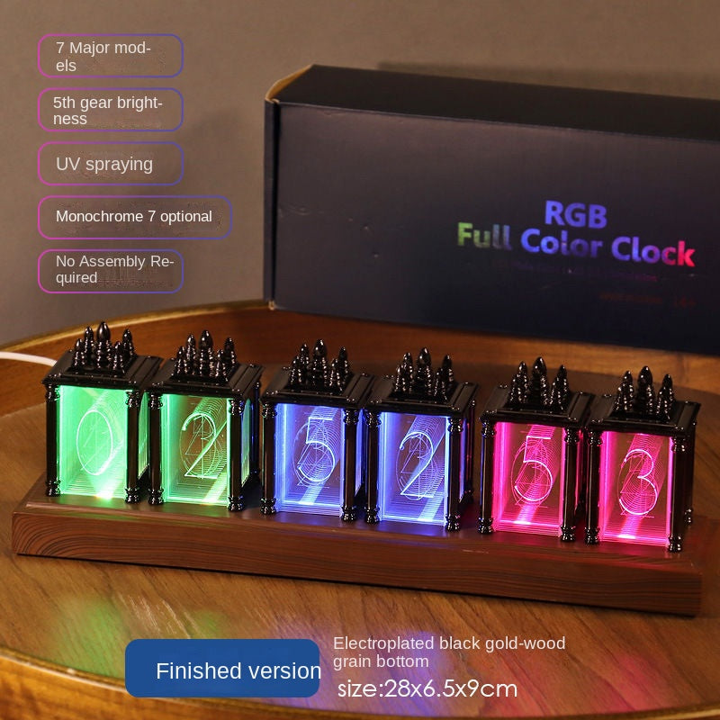 RGB Nixie Tube Clock with Dynamic Ambient Lighting