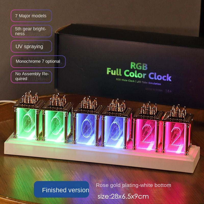RGB Nixie Tube Clock with Dynamic Ambient Lighting