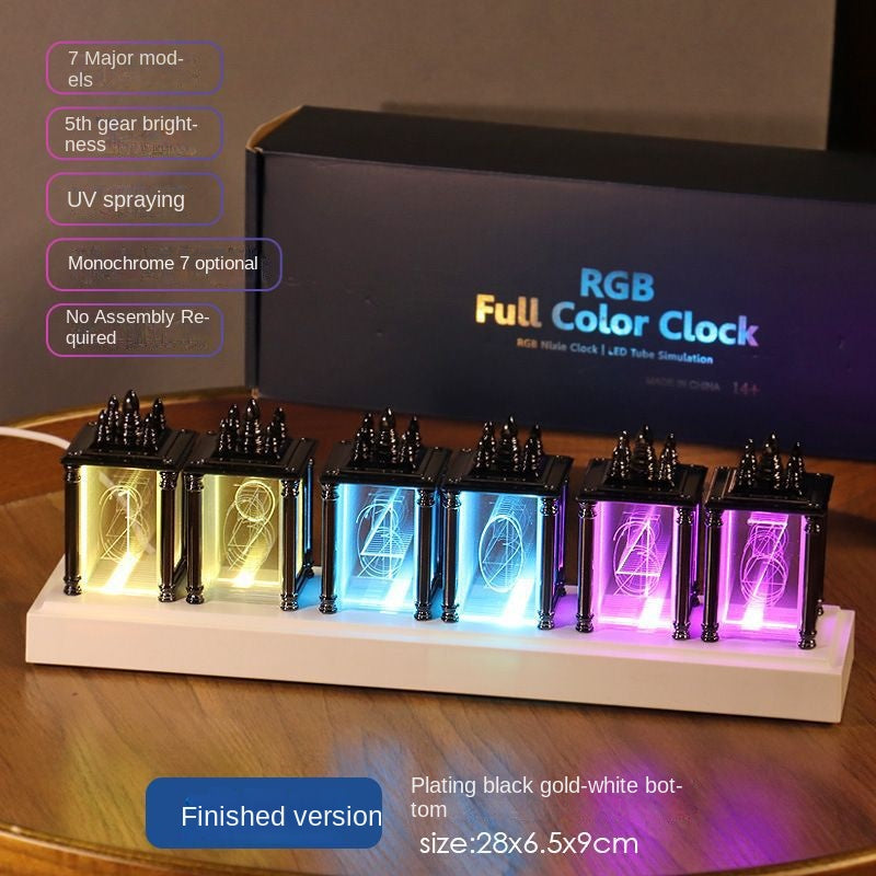 RGB Nixie Tube Clock with Dynamic Ambient Lighting