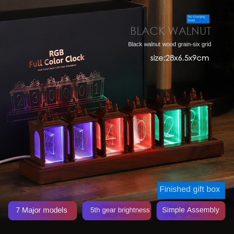 RGB Nixie Tube Clock with Dynamic Ambient Lighting