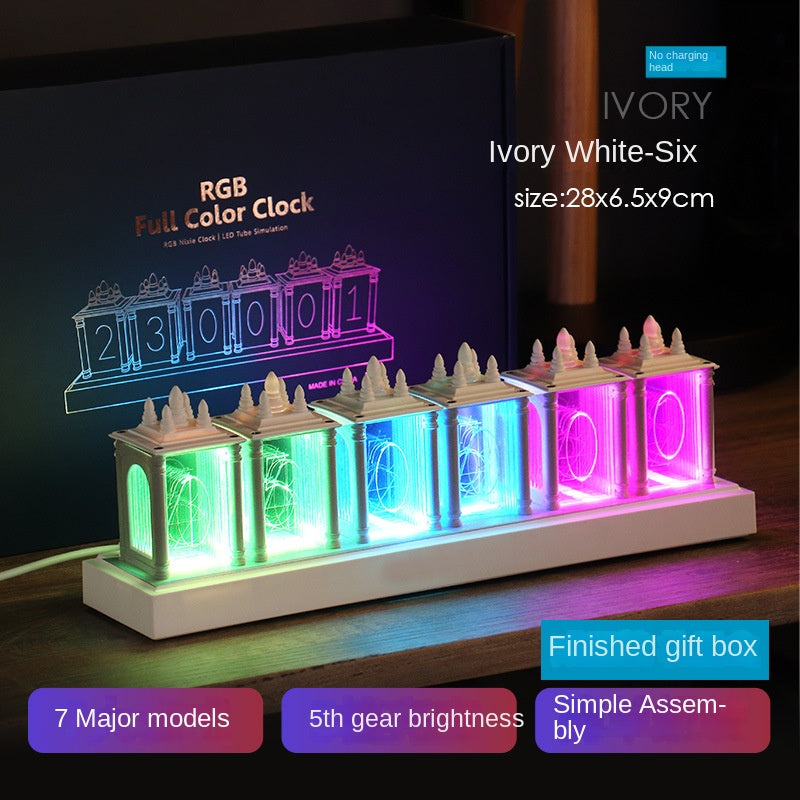 RGB Nixie Tube Clock with Dynamic Ambient Lighting