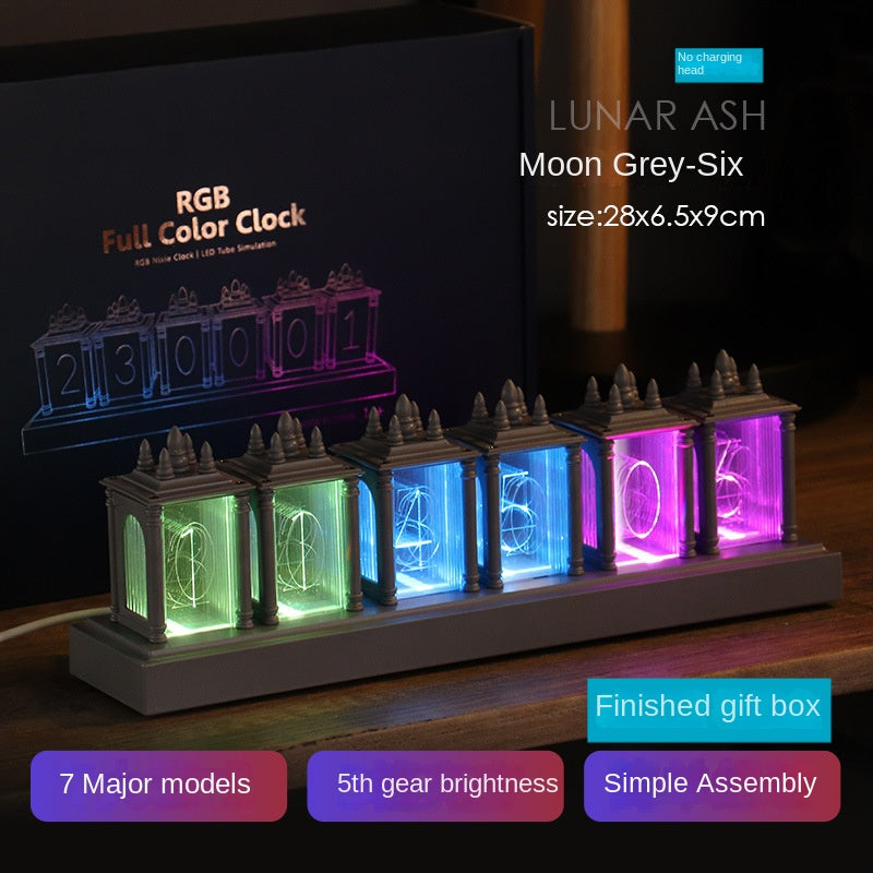 RGB Nixie Tube Clock with Dynamic Ambient Lighting