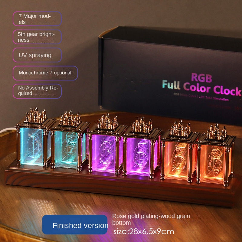 RGB Nixie Tube Clock with Dynamic Ambient Lighting