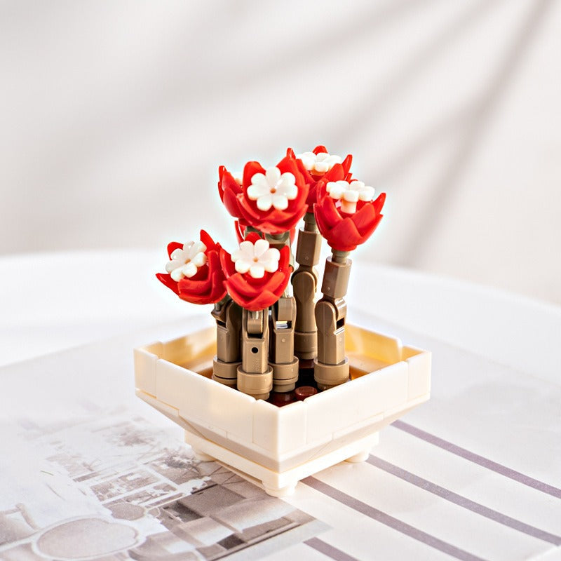 Succulent Building Blocks for Colorful Desktop Decor