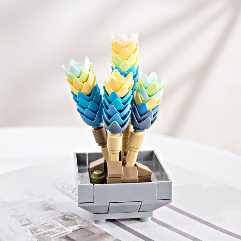 Succulent Building Blocks for Colorful Desktop Decor