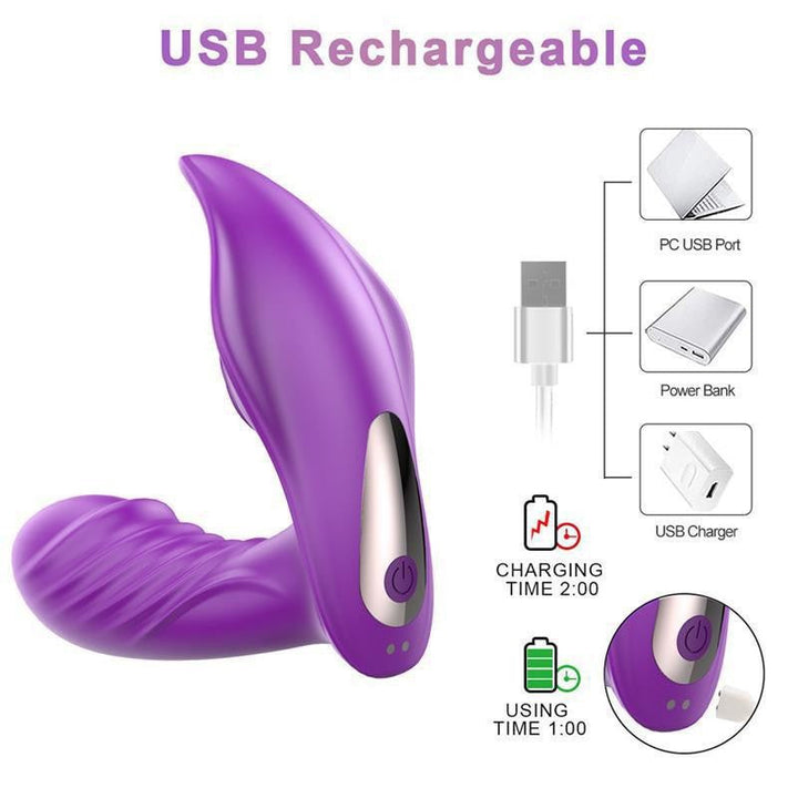 Wearable Vibrator with Heating and Wireless Remote