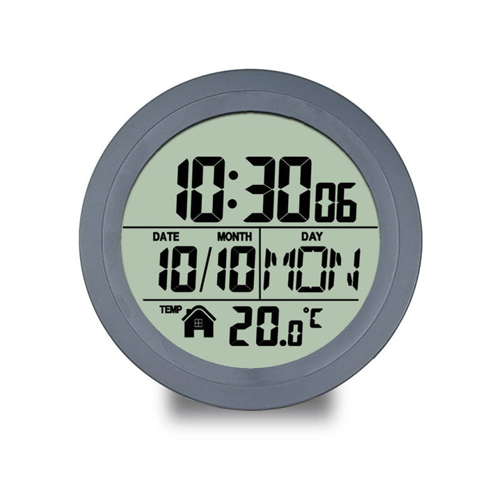 Digital Bathroom Wall Clock With No-Drill Mounting