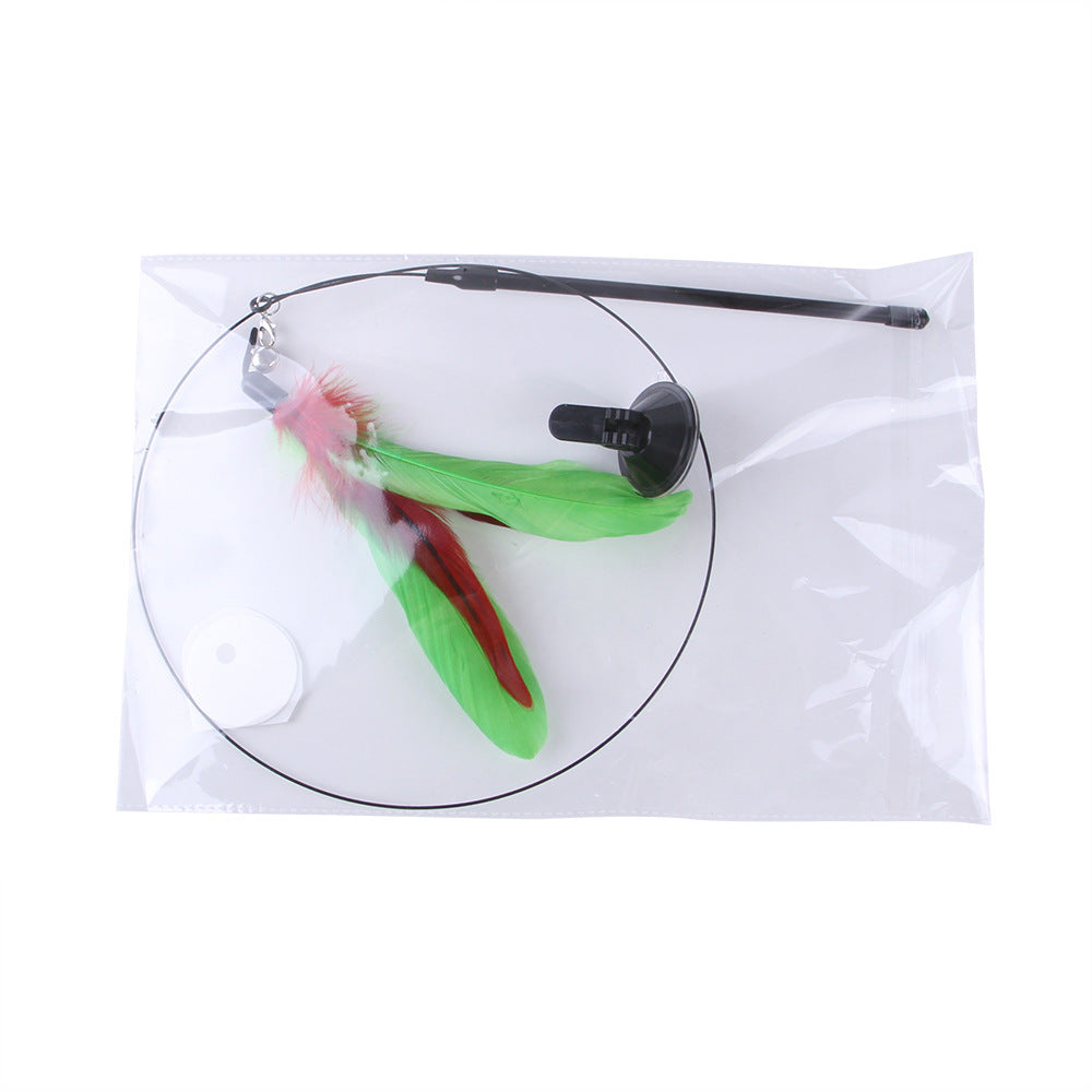 Suction Cup Cat Toy With Interchangeable Attachments