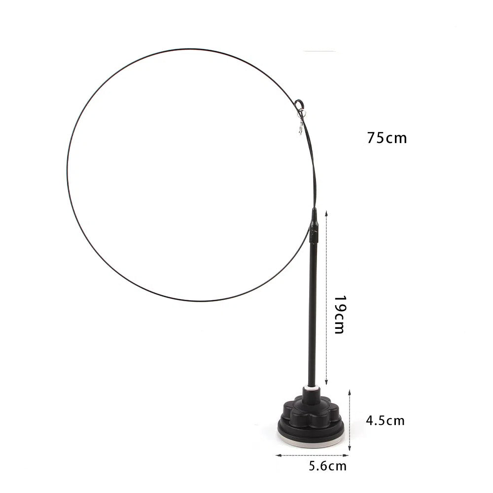 Suction Cup Cat Toy With Interchangeable Attachments