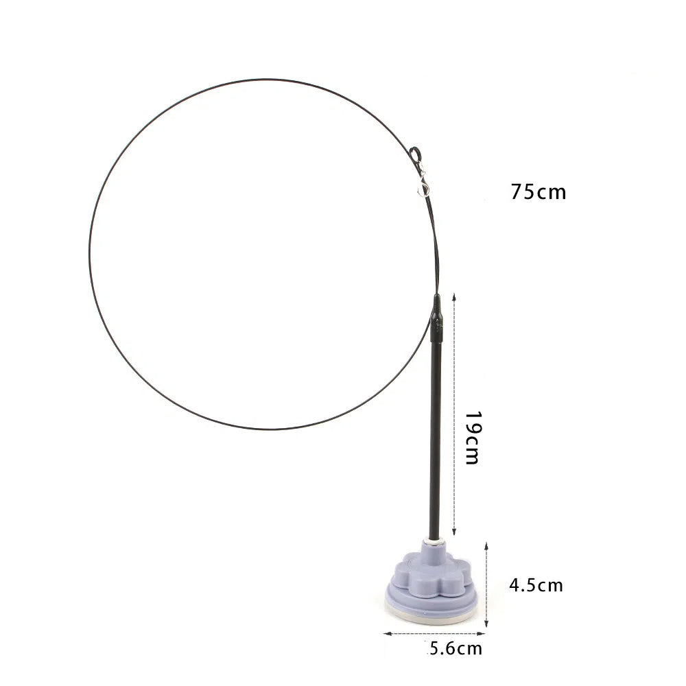 Suction Cup Cat Toy With Interchangeable Attachments