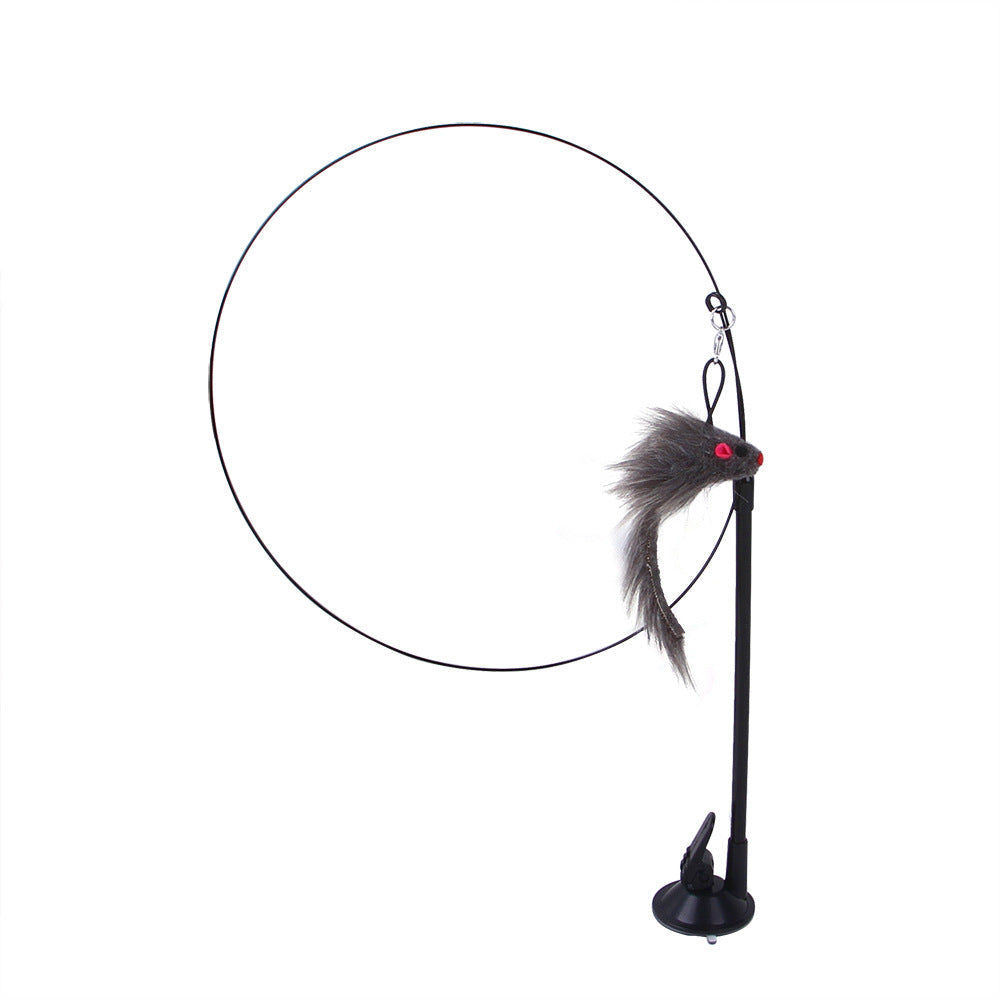 Suction Cup Cat Toy With Interchangeable Attachments