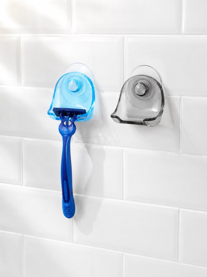 Suction Cup Razor Holder — No-Drill Shower Storage