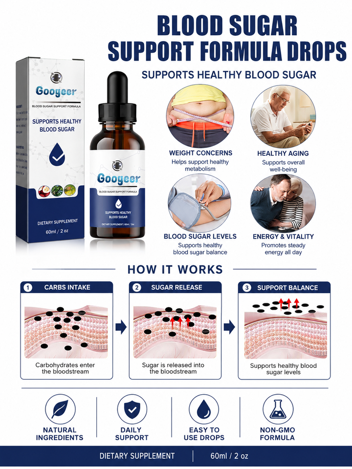 Blood Sugar Support Drops — Natural Liquid Formula