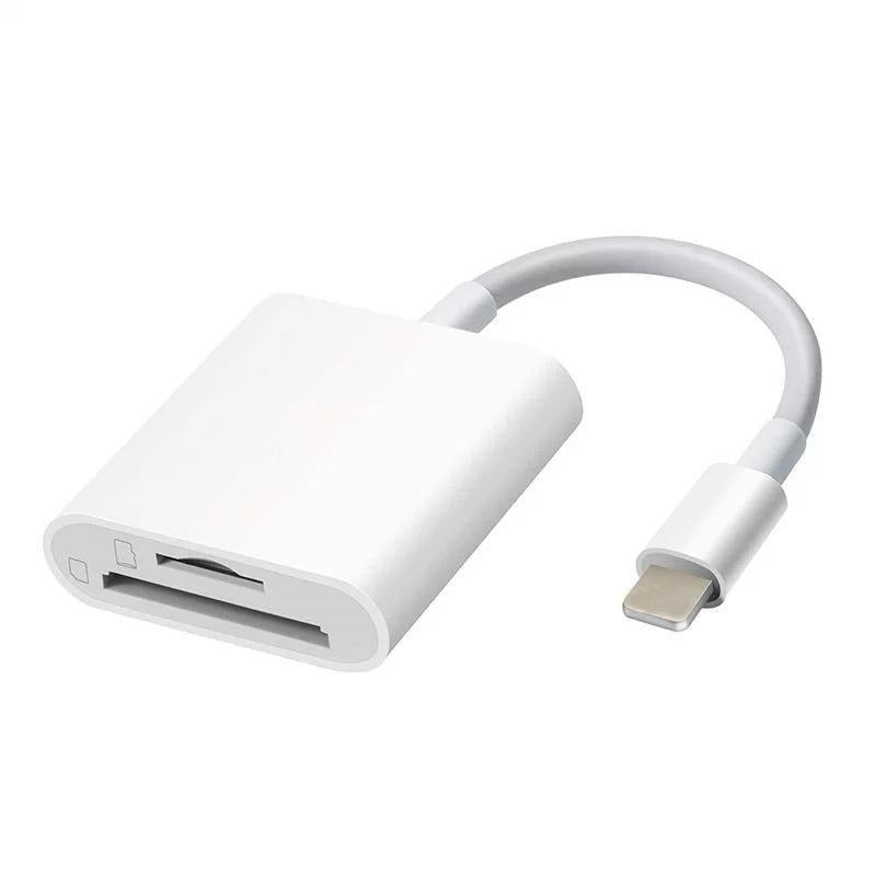 SD and microSD Card Reader for iPhone, No App Needed