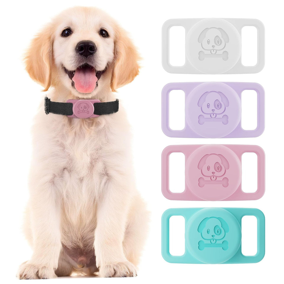 Silicone AirTag Pet Holder for Collar Protection Case