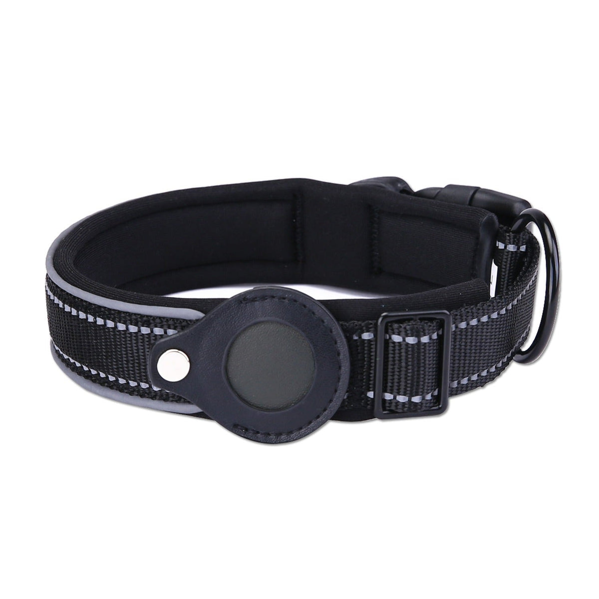 AirTag Dog Collar With Reflective Safety Tracker Holder