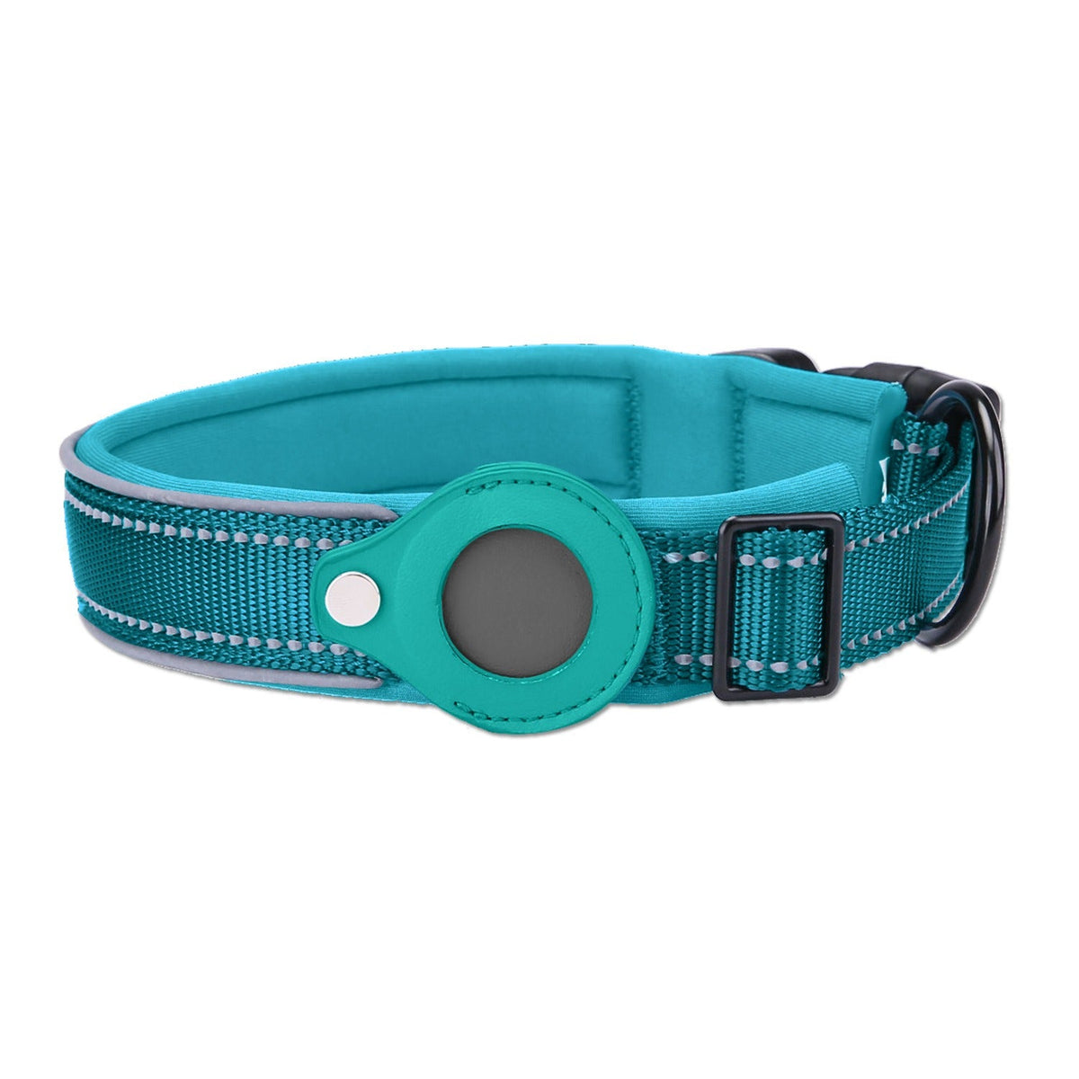 AirTag Dog Collar With Reflective Safety Tracker Holder
