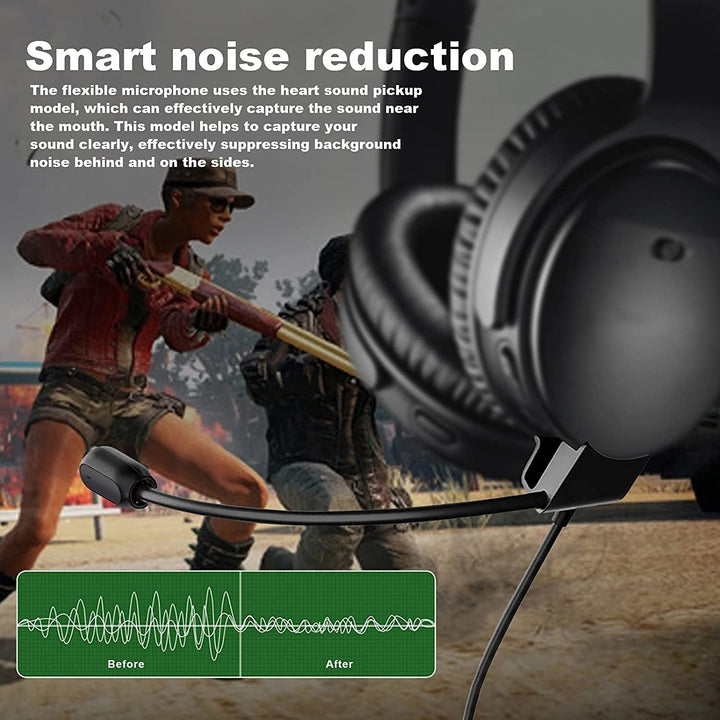 Detachable Boom Mic Cable for Bose QC45 Gaming