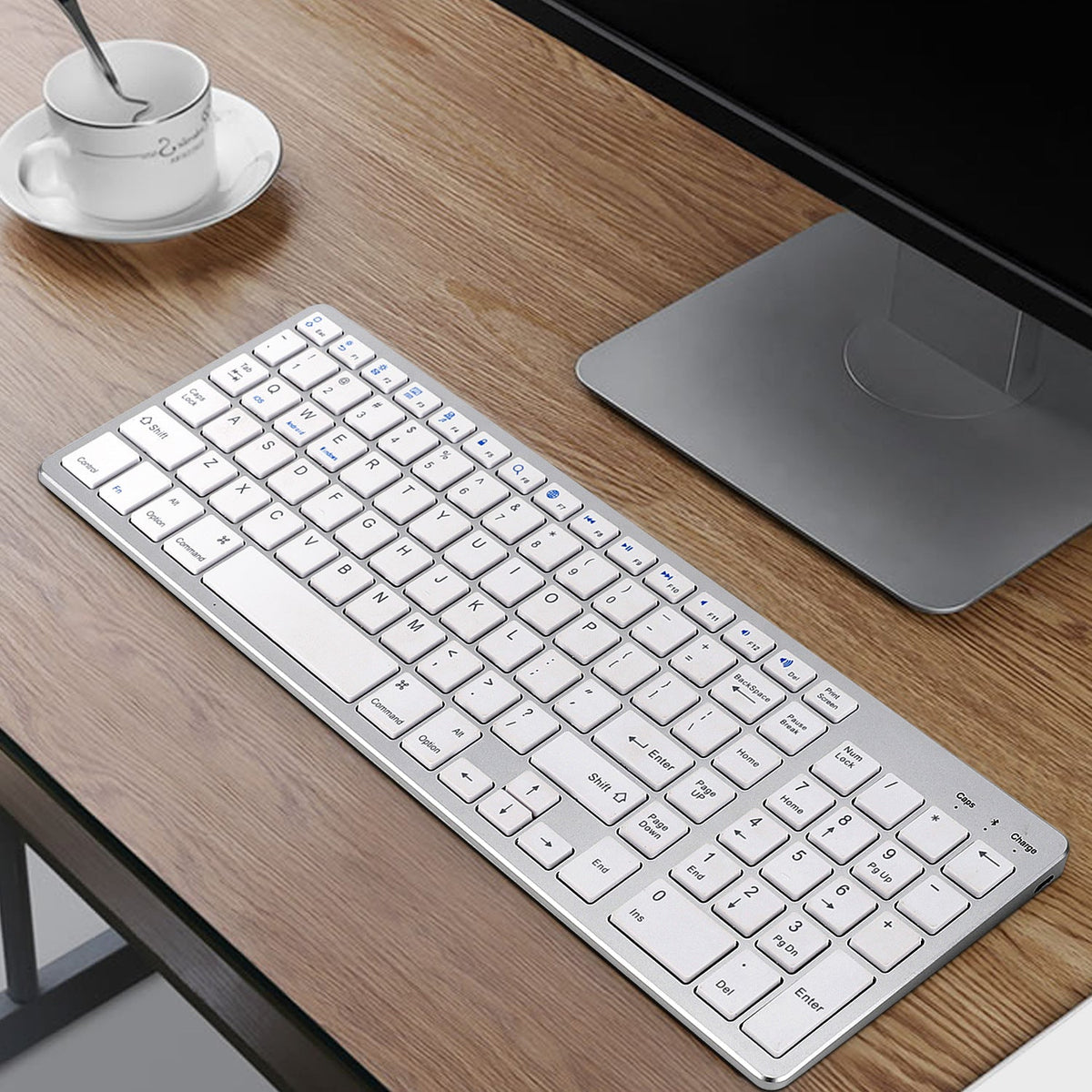 Full-Size Bluetooth Keyboard for iPad, Phone & Computer