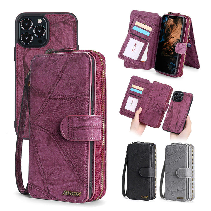 Leather Phone Wallet Case for iPhone with Card Slots